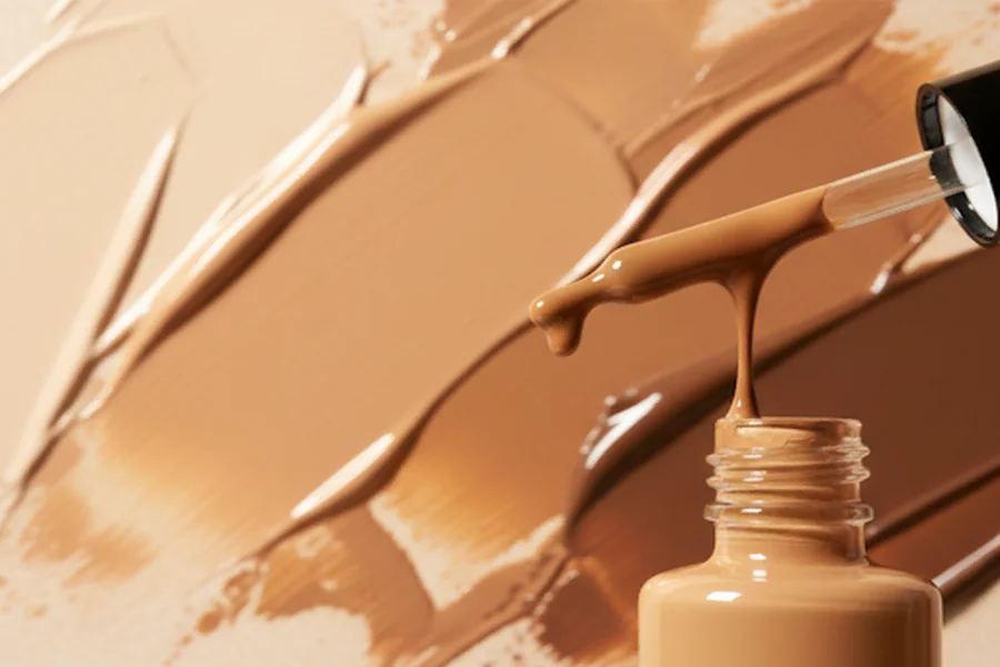 Multicolored foundation liquid