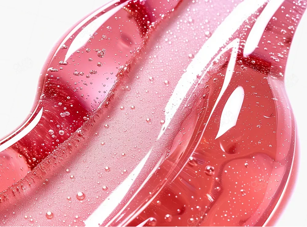 The texture of lip serum