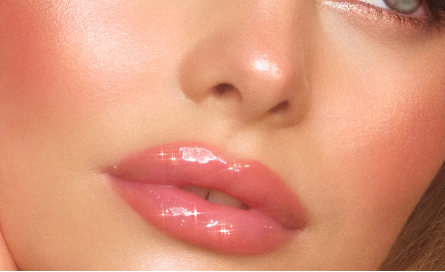 Lip gloss enhances lip appearance